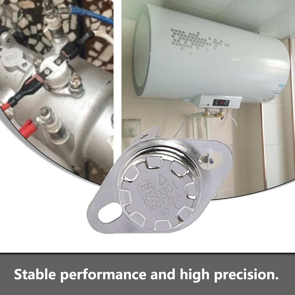 Amazon.co.jp: Aopin熱制御スイッチKSD301通常閉鎖NC 60度250V高